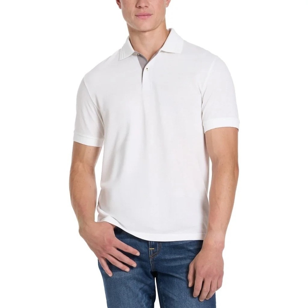 Scotch & Soda Men's Polo White Golf Shirt  Stretch Regular Fit, MED, NEW
